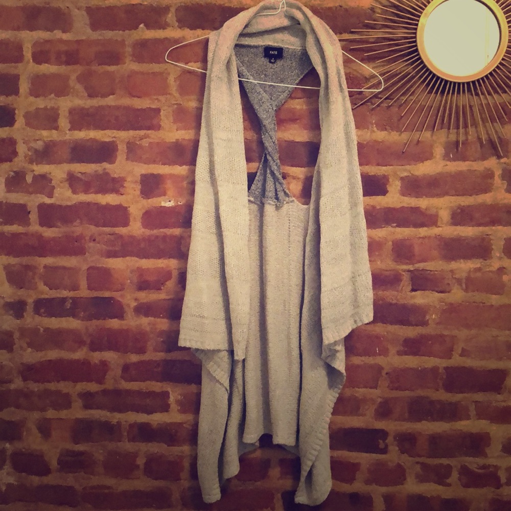Grey sweater vest